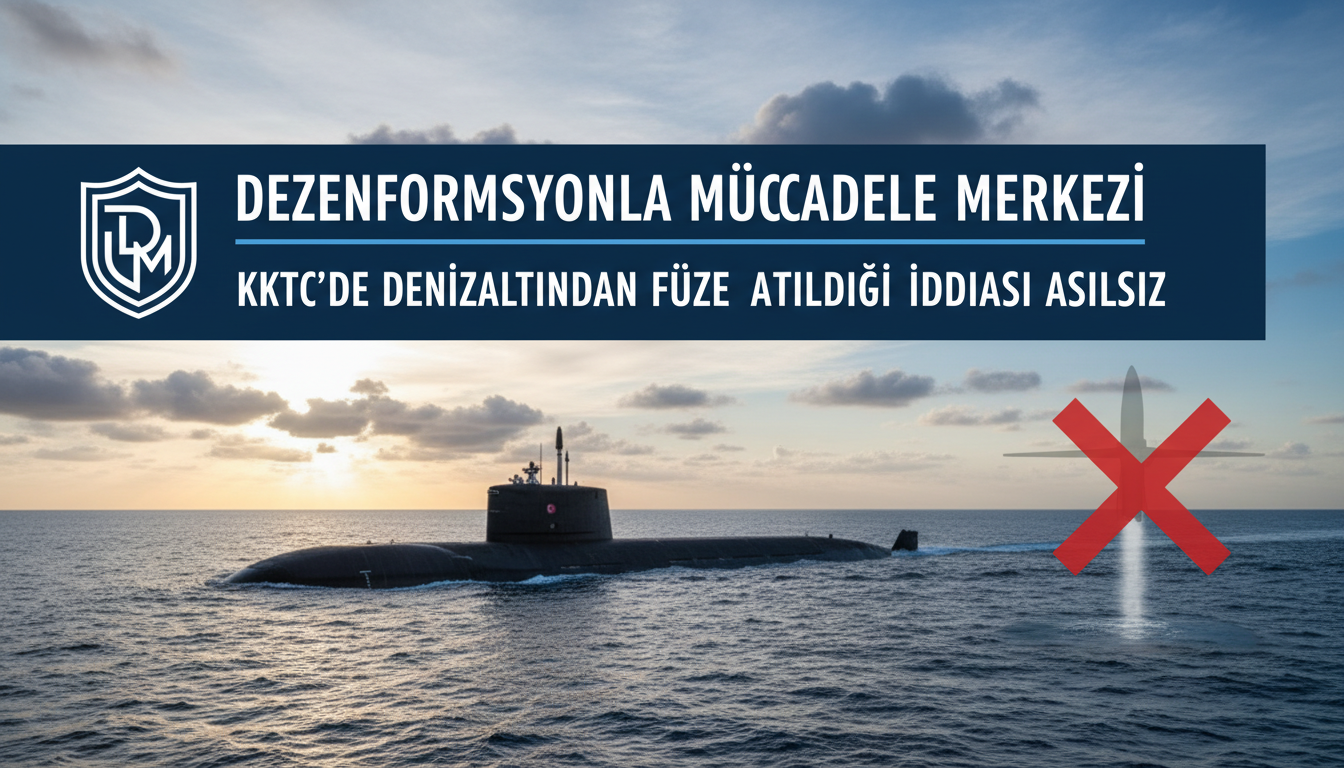 Dezenformasyonla Mücadele Merkezi: KKTC'de denizaltından füze atıldığı iddiası asılsız