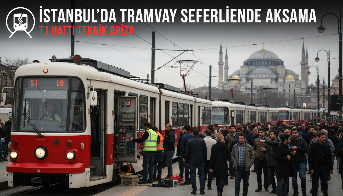 İstanbul'da Tramvay Seferlerinde Aksama: T1 Hattında Teknik Arıza