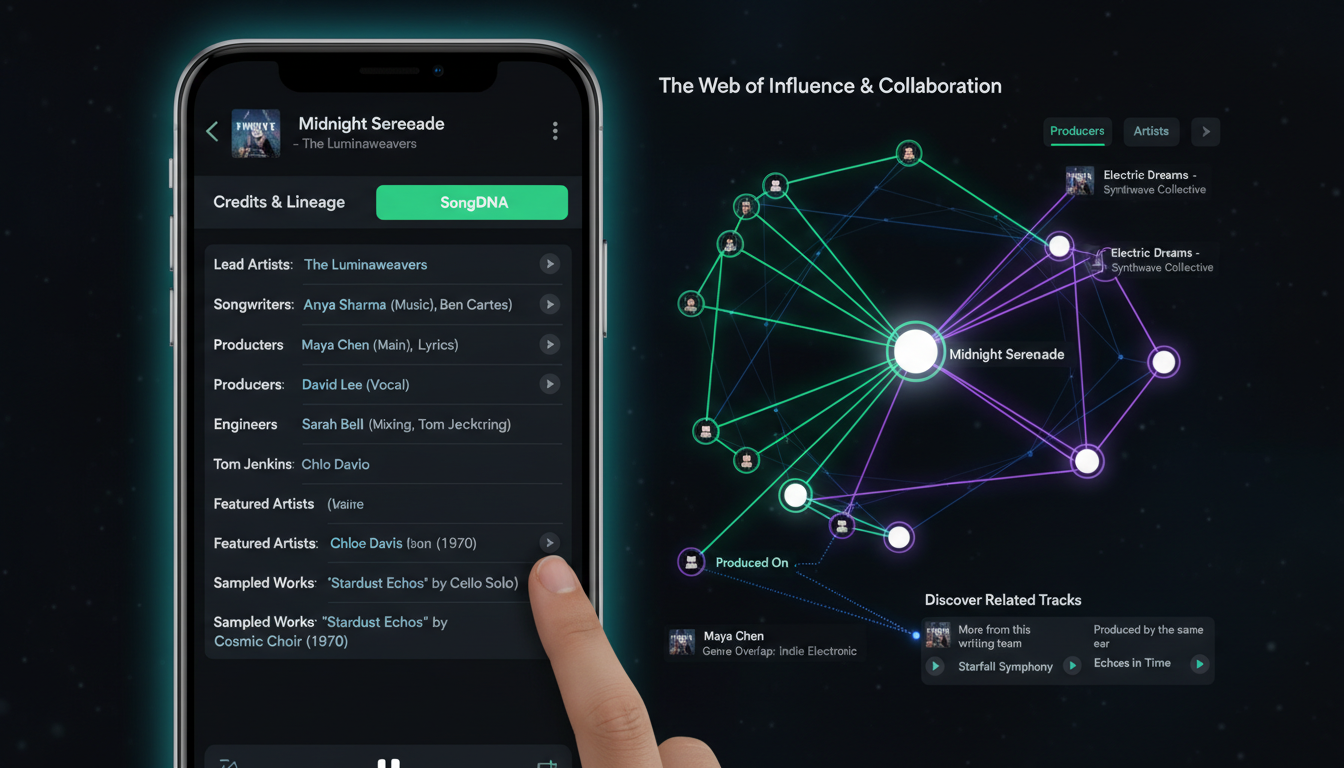 Spotify'dan Yeni Özellik: SongDNA ile Şarkıların Bağlantılarını Keşfedin