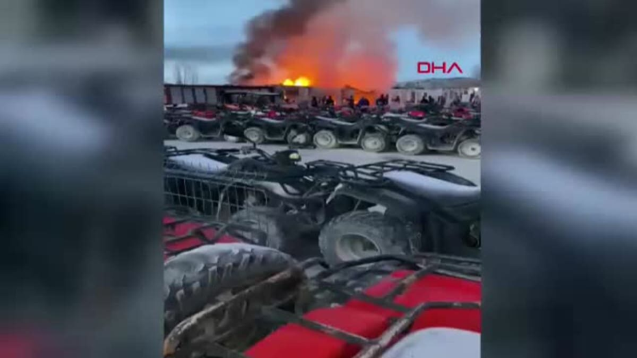 Kapadokya'da ATV İşletmesine Ait Konteynerde Yangın Çıktı