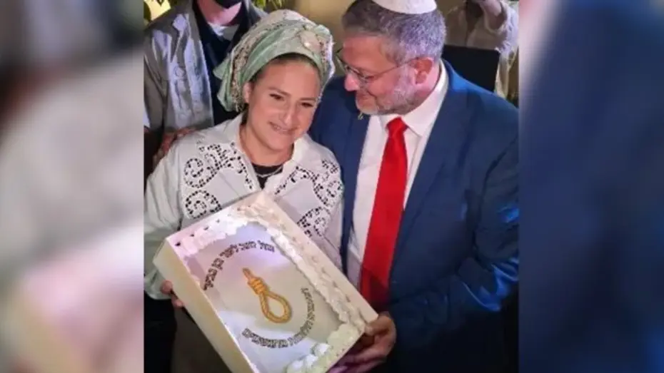 İsrailli Bakan Ben-Gvir, İdam Yasasını 'Yağlı Urgan' Temalı Pastayla Kutladı