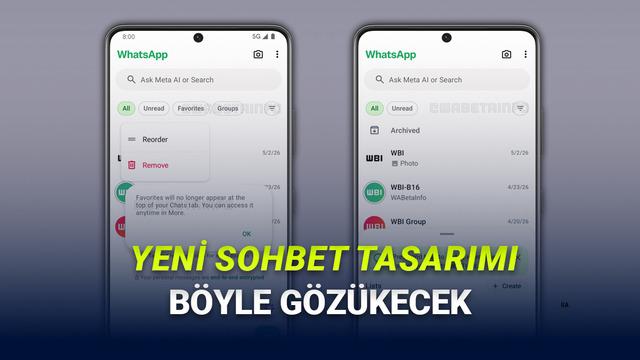 WhatsApp, Sohbet Listeleri İçin Yeni Bir Tasarım Test Ediyor