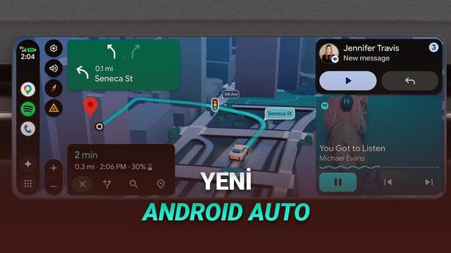 Google'dan Kapsamlı Android Auto Güncellemesi: Yeni Tasarım, Widget ve Gemini Desteği