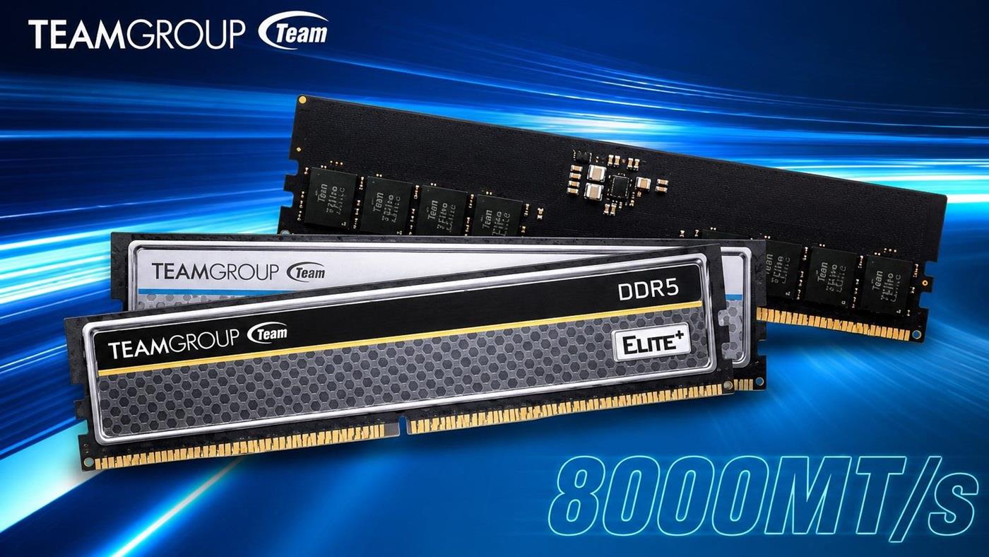 Team Group'tan Düşük Voltajlı Rekor: 1.1V ile 8000 MT/s Hız Sunan DDR5 Bellekler