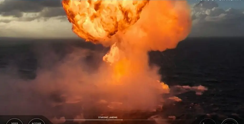 SpaceX'in Dev Roketi Starship Okyanusa İndikten Sonra İnfilak Etti