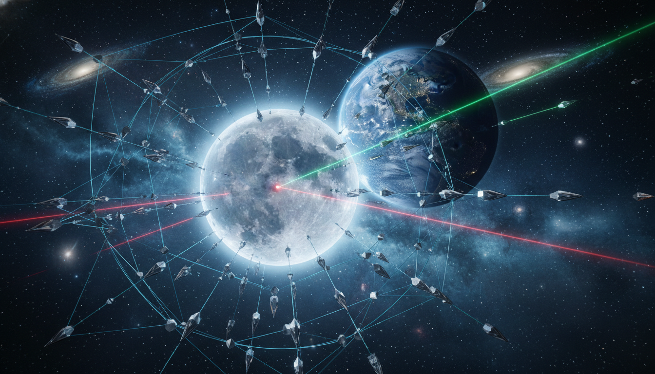 SpaceX, Ay'a Gigabit İnternet Sağlamak İçin Starlink Lazer Ağı Kuruyor