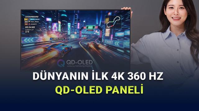 Samsung Display'den Sınırları Zorlayan Teknoloji: Dünyanın İlk 4K 360 Hz QD-OLED Paneli Tanıtıldı