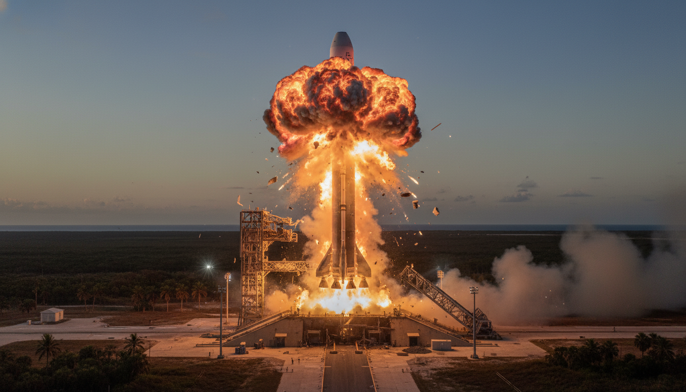 Blue Origin'in New Glenn Roketi Florida'daki Test Sırasında Patladı