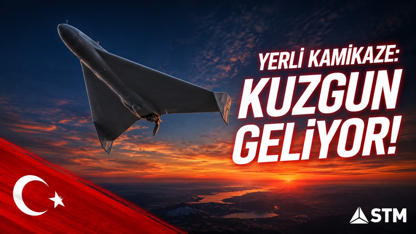 STM'den 1000 Km Menzilli Otonom Kamikaze İHA: KUZGUN Sahneye Çıktı