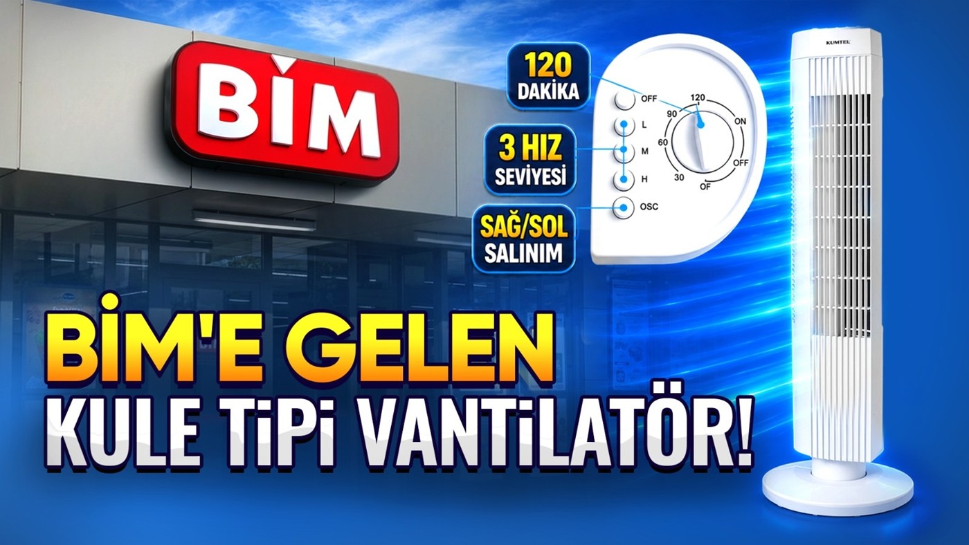 BİM Mağazalarında Satışa Sunulan Kumtel Kule Tipi Vantilatör İncelemesi