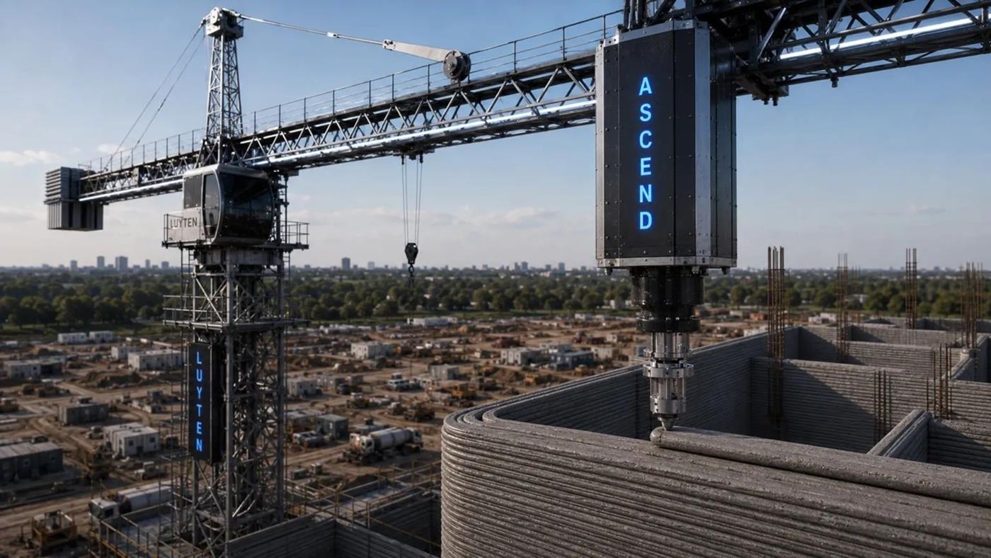 Luyten'den Dünyanın İlk Kule Vinç Tabanlı 3D İnşaat Yazıcısı: Ascend