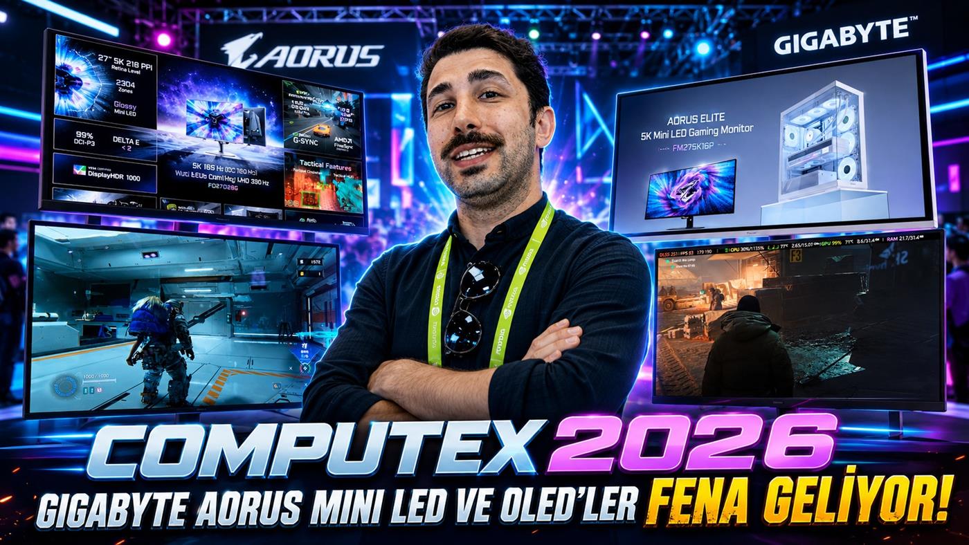 Gigabyte AORUS'tan Yeni Nesil 5K Mini LED ve Tandem OLED Monitörler