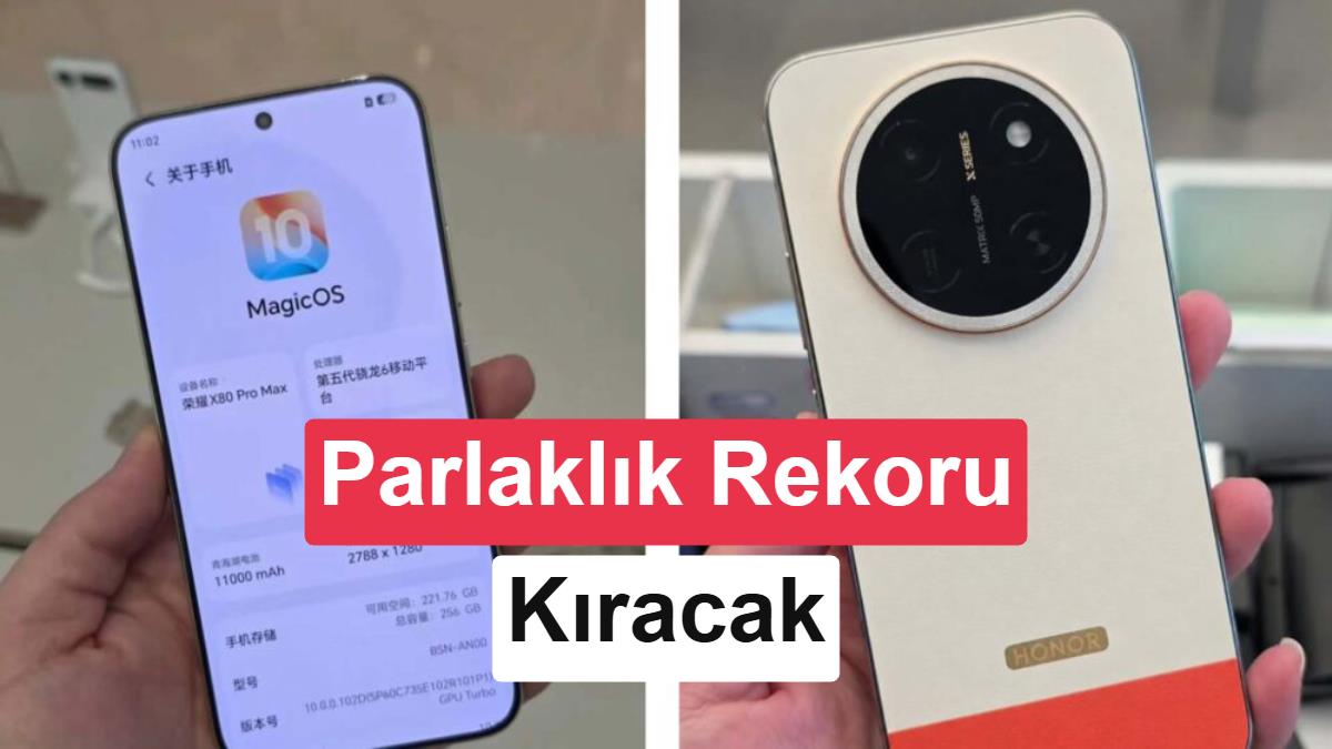 Honor X80 Pro Max 10.000 Nit Ekran Parlaklığı ve 11.000 mAh Bataryasıyla Rekor Kırmaya Hazırlanıyor
