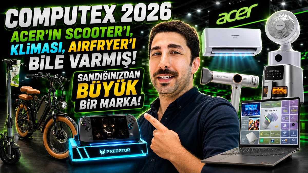 Acer'dan Şaşırtan Hamle: COMPUTEX'te Akıllı Ev Aletleri ve Scooter Tanıtıldı