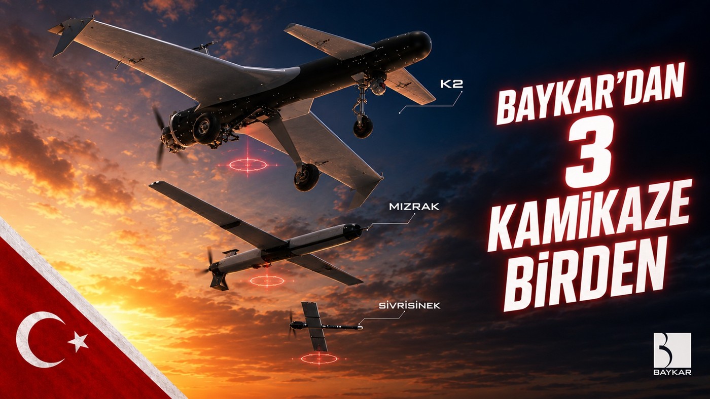 Baykar'dan Yapay Zeka Destekli Kamikaze İHA Sürüsü: K2, Sivrisinek ve Mızrak
