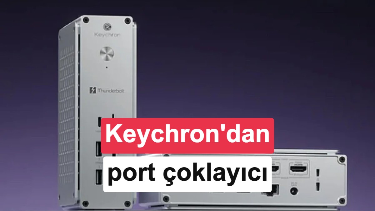 Keychron'dan 14 Portlu Yeni Nesil Thunderbolt 5 Dock İstasyonu