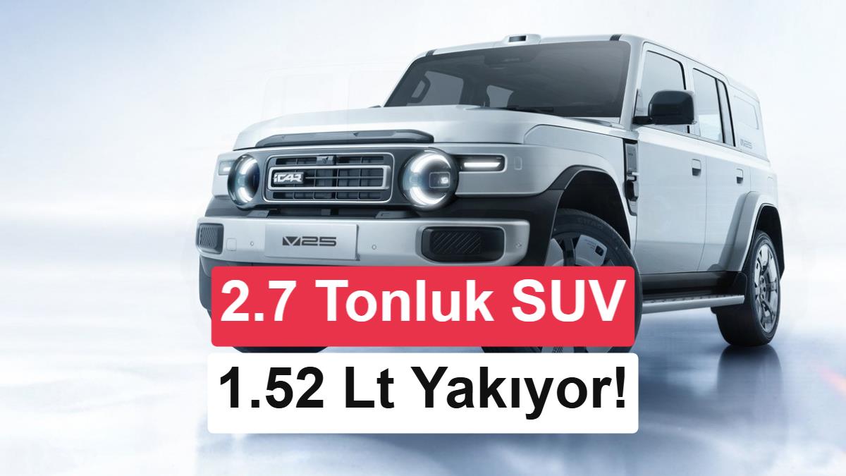 Chery iCaur V25 Tanıtıldı: 2.7 Tonluk Dev SUV 100 Kilometrede Sadece 1.5 Litre Yakıyor