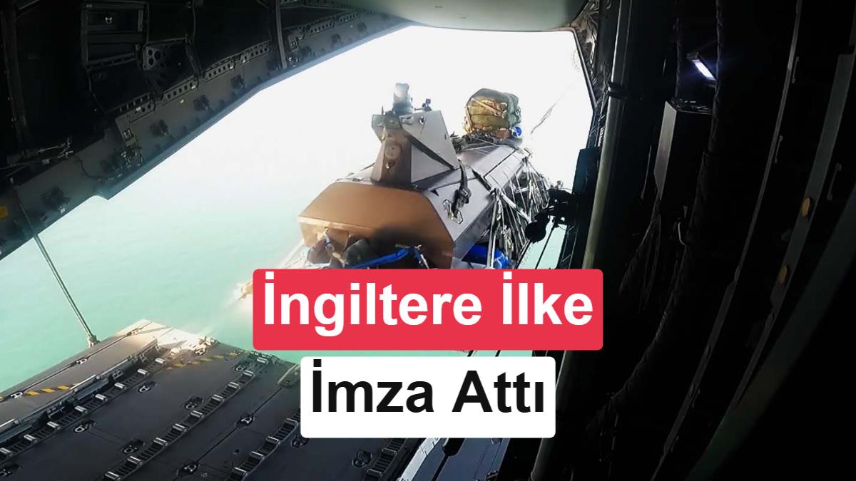 Dünyada Bir İlk: Otonom İnsansız Deniz Aracı Askeri Uçaktan Paraşütle İndirildi