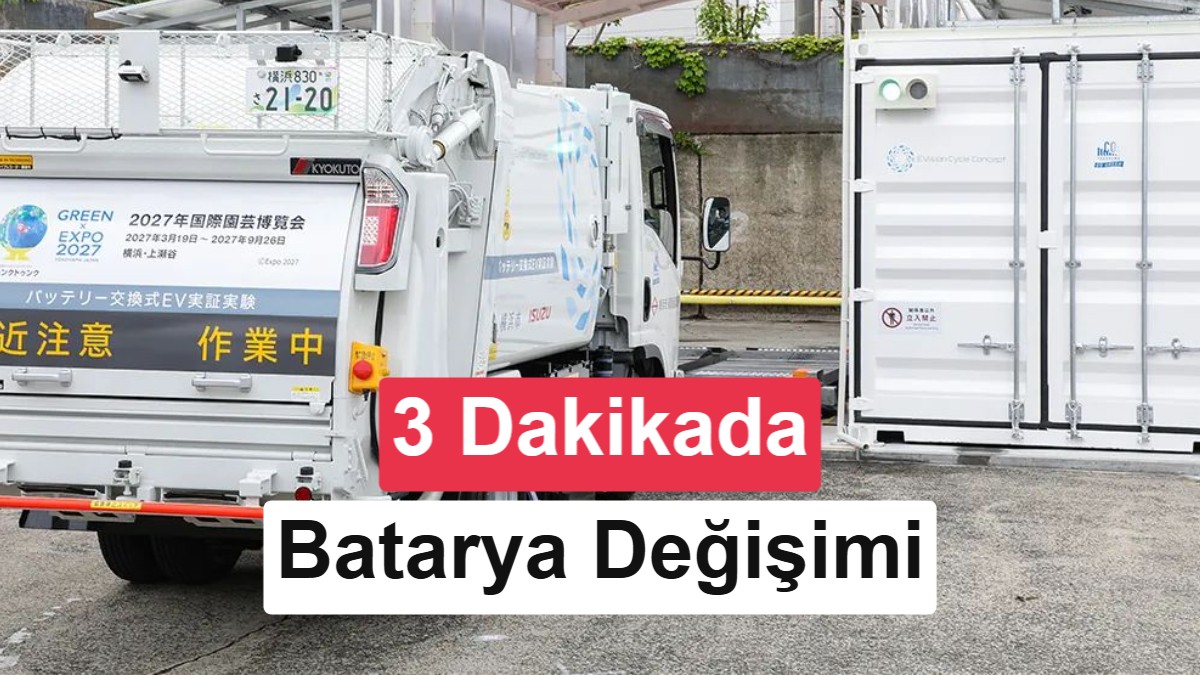 Isuzu'dan Elektrikli Çöp Kamyonları İçin 3 Dakikada Batarya Değişim Sistemi