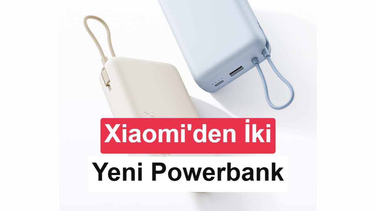 Xiaomi, Dahili Kablolu ve Yüksek Hızlı İki Yeni 20.000 mAh Powerbank Modelini Tanıttı