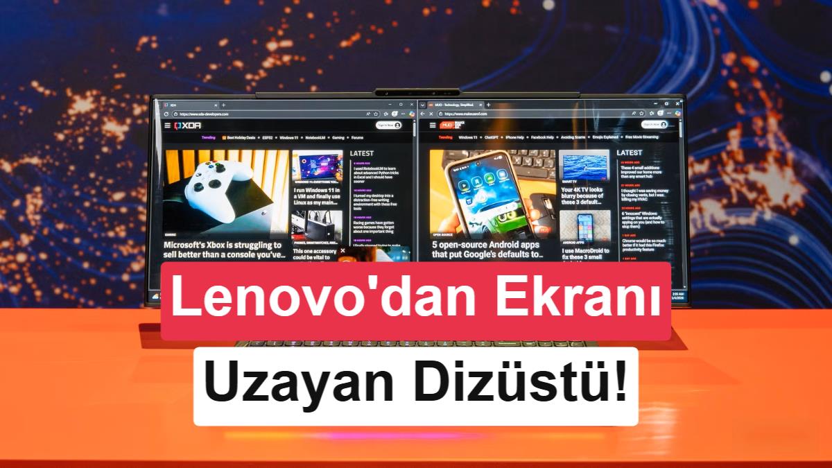 Lenovo'dan Yatay Genişleyen Ekranlı Yeni ThinkBook: Project Swan