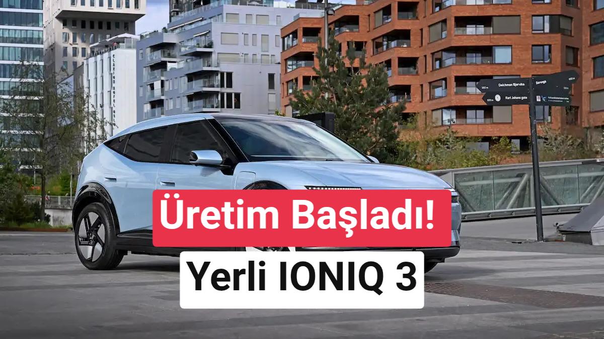 Yerli Üretim Elektrikli Hyundai IONIQ 3, İzmit'te Banttan İndi