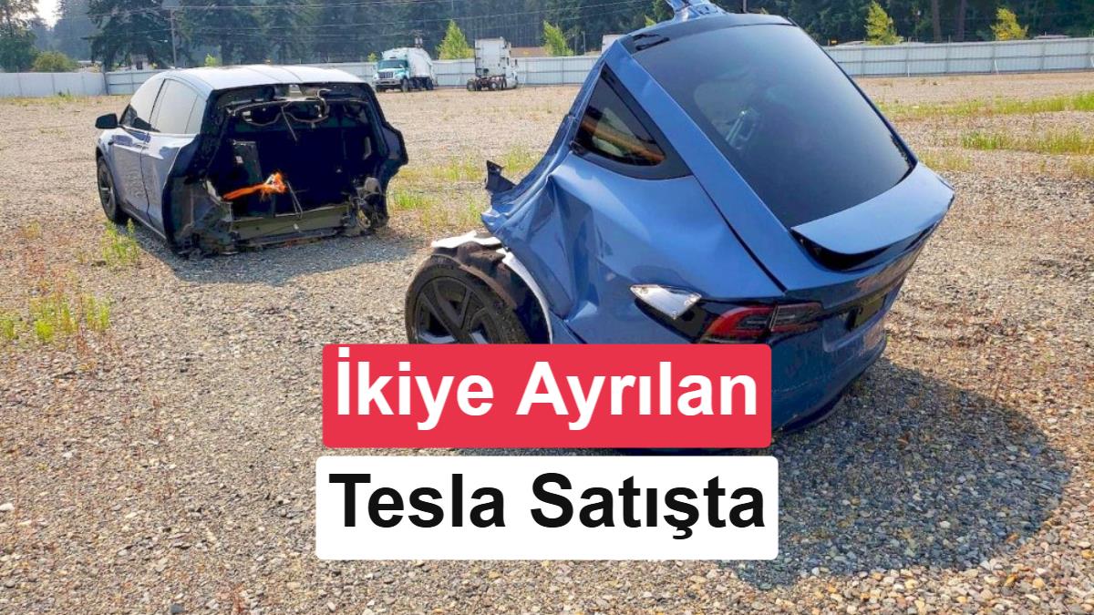 Kazada İkiye Bölünen Tesla Model X Plaid Açık Artırmada: Kim, Neden Alır?