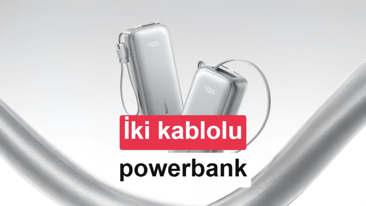 Baseus, İki Dahili Kablolu ve 100W Çıkışlı Yeni Powerbank Modeli PicoGo AR11'i Tanıttı
