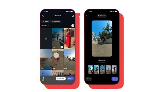 Instagram Reels İçin Otomatik Kurgu Yapan 'First Draft' Özelliğini Duyurdu