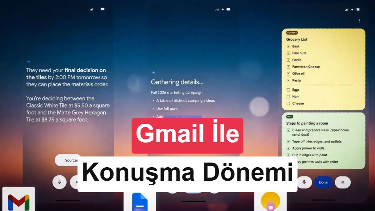 Google, Gmail, Dokümanlar ve Keep İçin Sesli Yapay Zeka Özelliklerini Yayınladı
