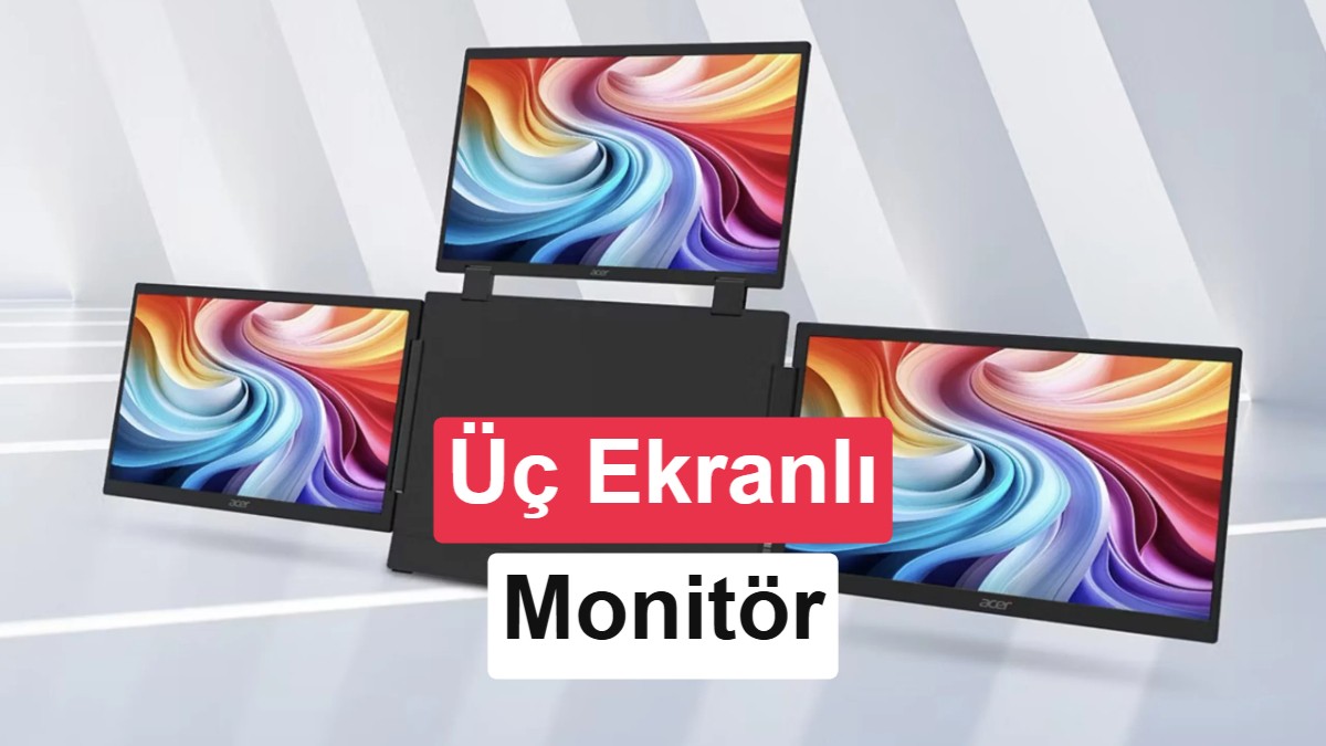 Acer'dan Katlanabilir Üç Ekranlı Taşınabilir Monitör: PD163Q-P3 Tanıtıldı
