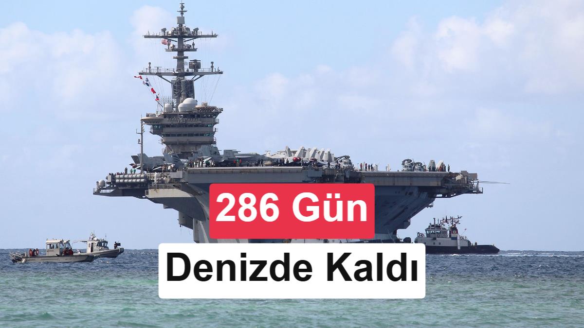 ABD'nin Nükleer Uçak Gemisi USS Abraham Lincoln 286 Gün Sonra Pas İçinde Limana Döndü