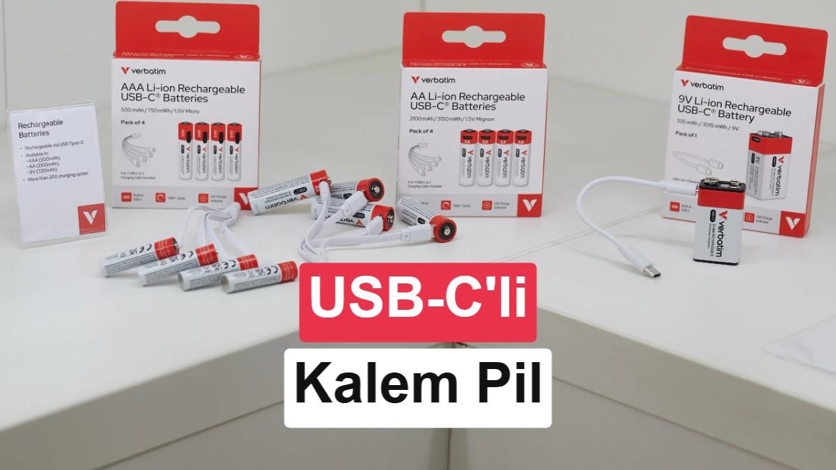 Verbatim, USB-C ile Şarj Edilebilen Lityum-İyon Kalem Pillerini Tanıttı