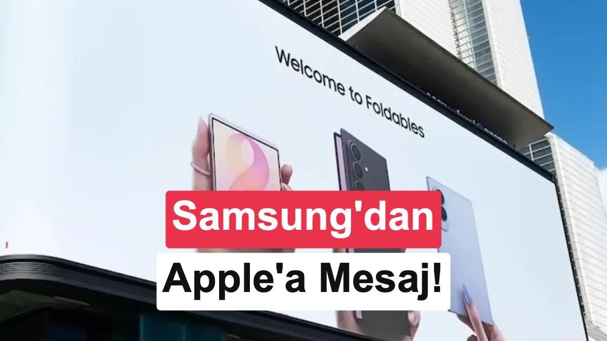 Samsung'dan Apple'a Katlanabilir Telefon Göndermesi: "Hoş Geldin"