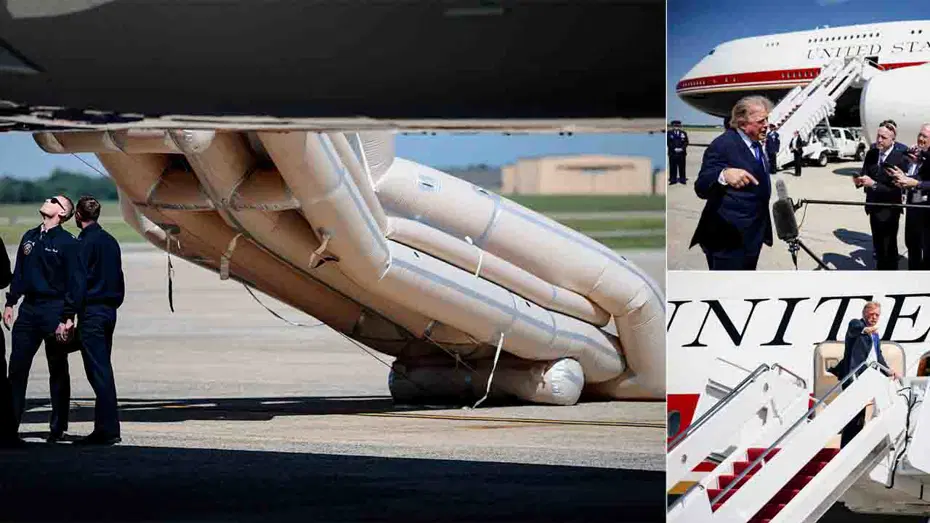 Air Force One'da Tahliye Kaydırağı Alarmı: Trump 20 Dakika Bekledi